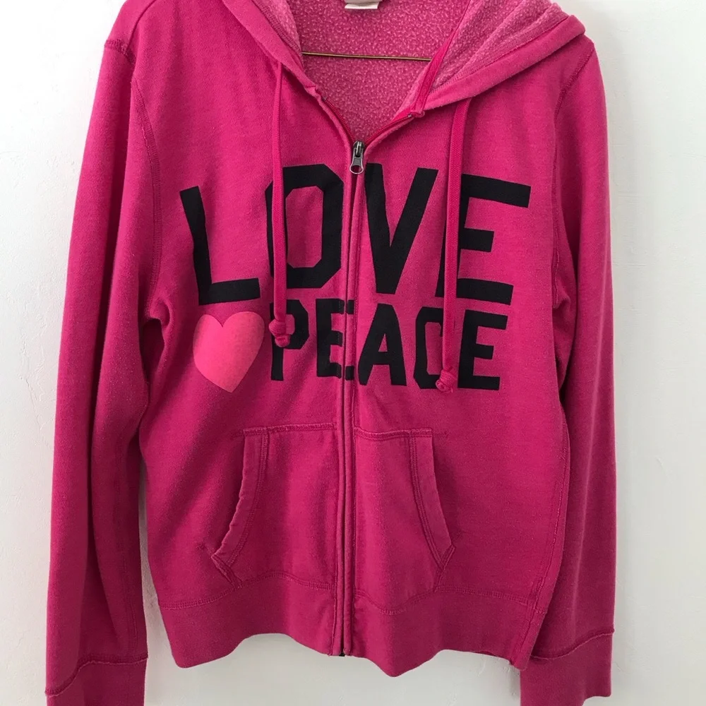 Women’s Hooded Sweatshirt Hot Pink - Picture 2 of 9